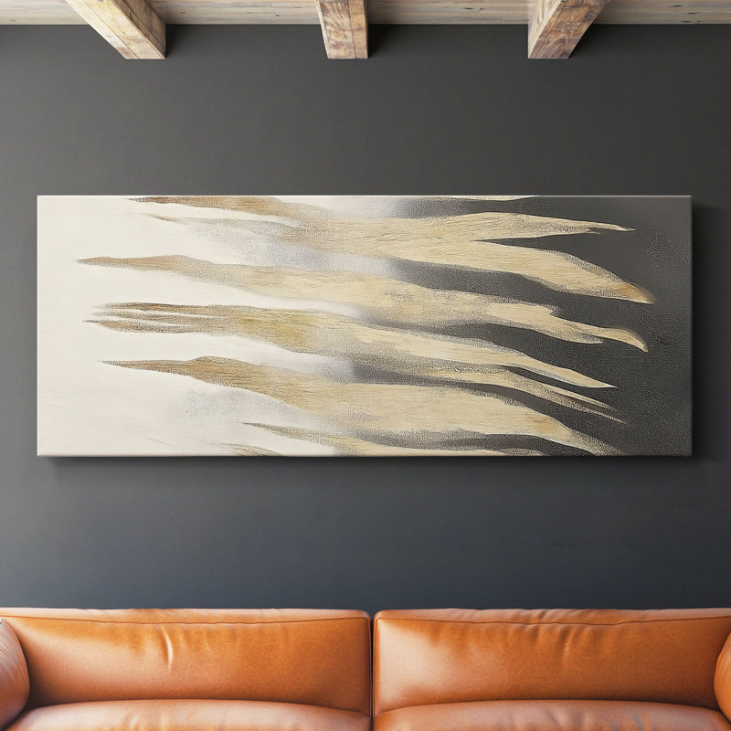 Toile tendue avec châssis 10 "Abstract Series # XVII-Abstract, H 16 po x l 40 po