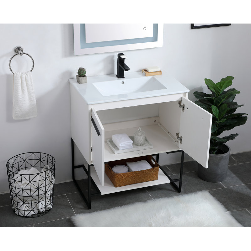 Ensemble de meuble-lavabo simple 30 po Gerard, Blanc