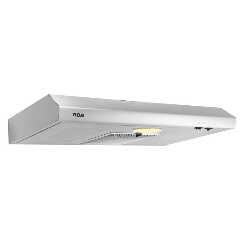 RCA 30 In. Century Collection Ductless 160 Cfm Under Cabinet Range Hood, Reusable Filter, Light, Stainless Steel