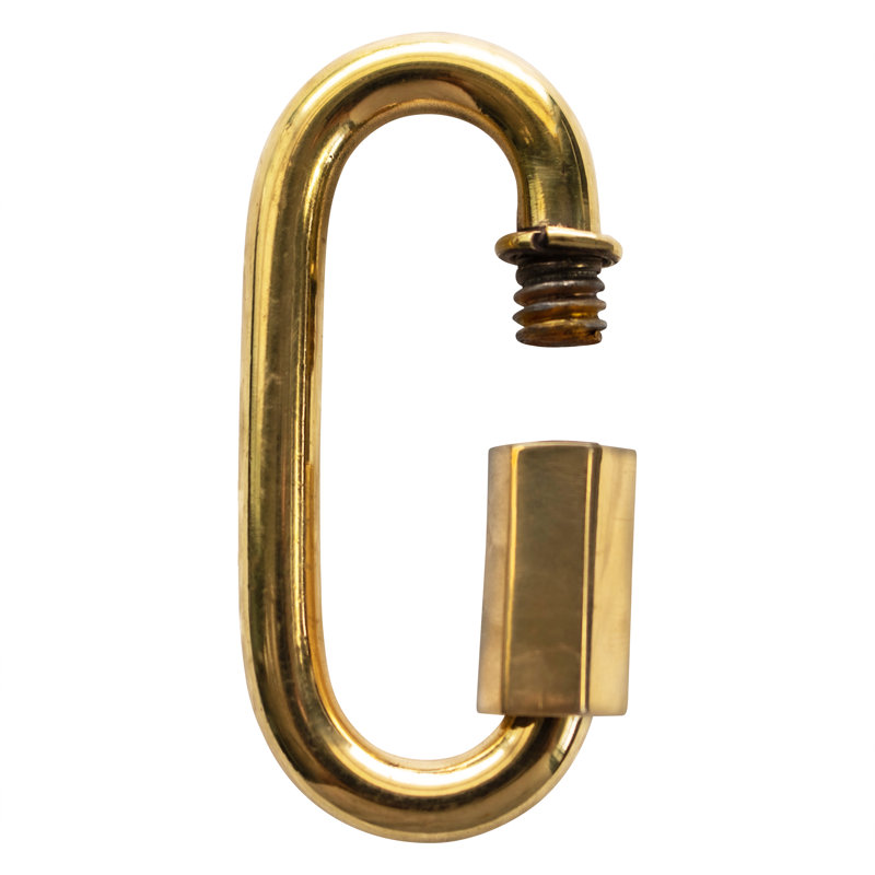 Chaîne à maillons rapides, Laiton poli, H 2,36 po x l 1,06 po x P 0,24 po