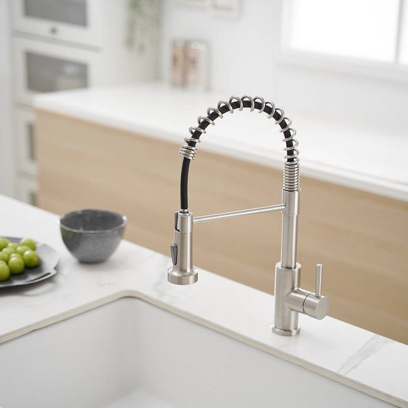Pull Down Kitchen Faucet, Brushed Nickel