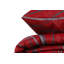 Ensemble de housse de couette simple Elegant, rouge et anthracite, housse de couette 63,0 po x 86,6 po, drap plat 63,0 po x 94,5 po, taie d'oreiller 19,7 po x 27,6 po | 65% coton / 35% polyester, lavable à la machine, fermeture à boutons, élégant et confortable-1988089933-1988089908