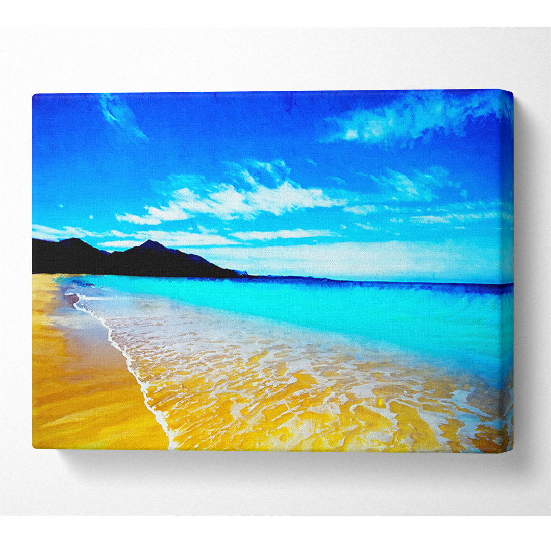 Atemberaubende Ocean Sands Leinwand Aquarell