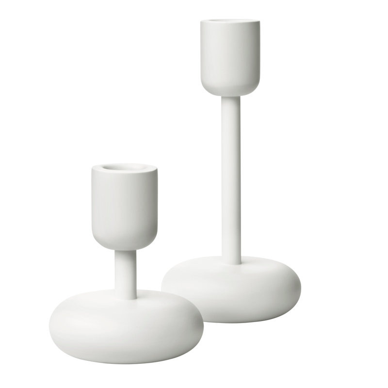 2 Piece Nappula Small Metal Candlestick Set