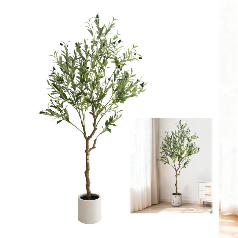 Faux Olive Tree Tree in Pot, 150 cm x 18 cm