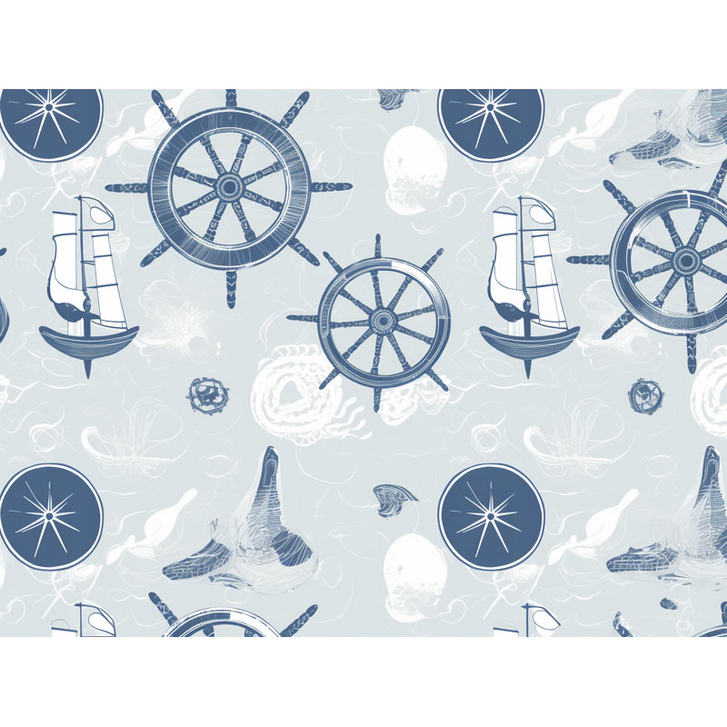 Machine Printed Throw Blanket, Geometric, 80" L x 60" W, Blue/Light Blue