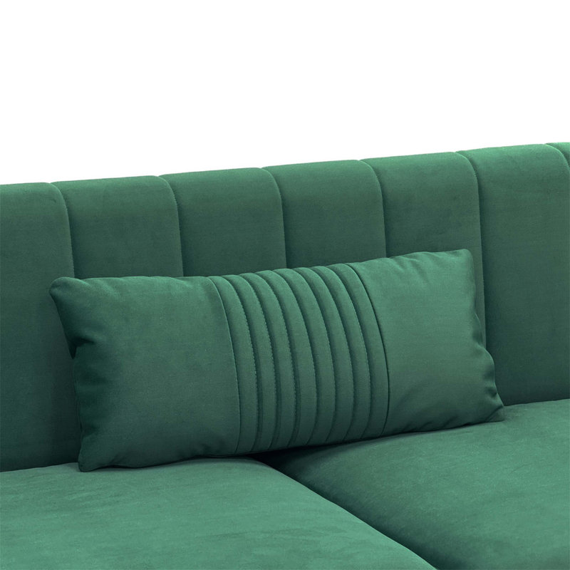 Canapé contemporain à 3 places rembourré avec coussins moelleux, coussins et support à ressorts ensachés pour espaces de vie modernes
