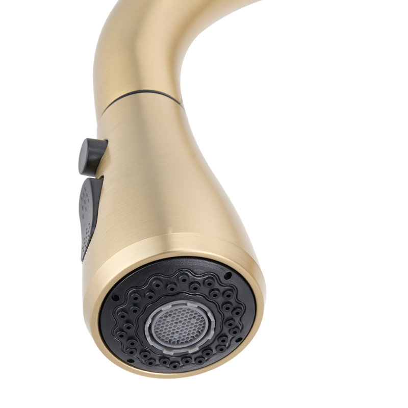 Belfry Kitchen Pull Out Touchless Kitchen Faucet, Gold