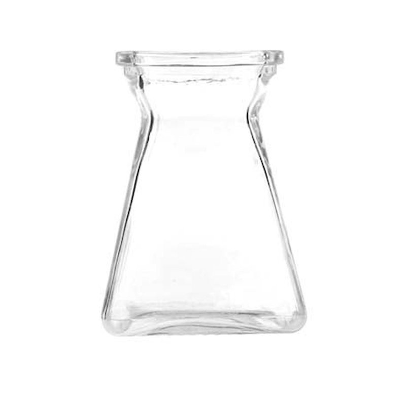Glass Table Vase, 5" H x 3.5" W x 3.5" D