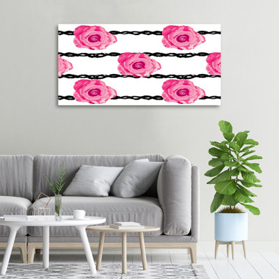 Roses 1 Piece Wrapped Canvas Wall Art