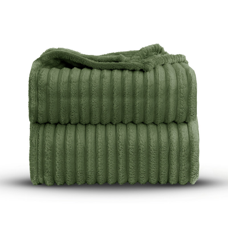 BELLISSIMA PLUSH THROW, Olive, 240cm x 200cm