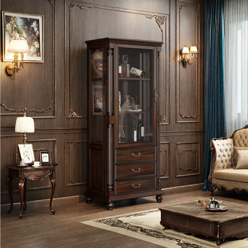 American style all solid wood luxury bookcase