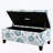 Storage Bench with Floral Patterned Fabric