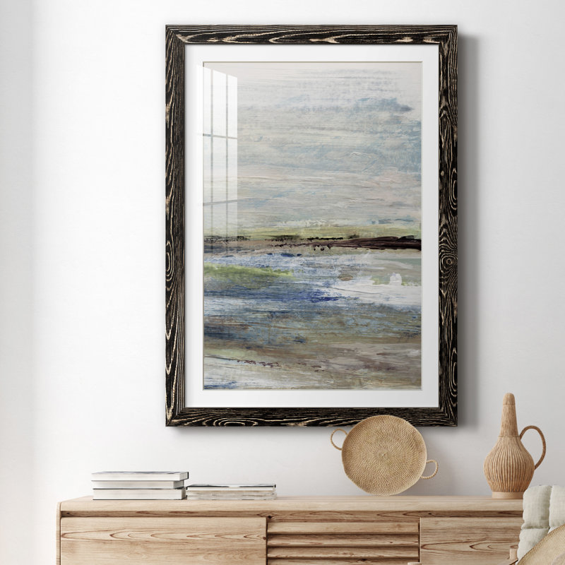 Wetlands II - peinture encadrée, Cadre noir, H 31,5 po x l 23,5 po x P 1,5 po