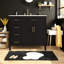 Meuble-lavabo élégant de 36 pouces avec lavabo, finition noire et rangement