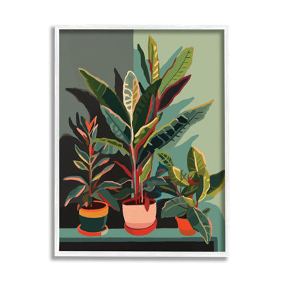 Az-509-Framed " Modern Potted Plants " by Ziwei Li