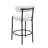 Woker Modern Sherpa Counter Height Stools Set of 2, Uphsoltered 26" Seat Height Barstools with Brushed Brass Metal Legs Round Low Back Kitchen Stools with Footrest for Dining Room,-236117405