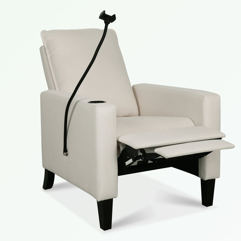 Ravaughn Upholstered Home Theater Seating, Beige Polyester