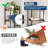 5-Tier Industrial Bookshelf, Wide Wooden Bookcase with 14 Open Shelves, Sturdy Metal Frame