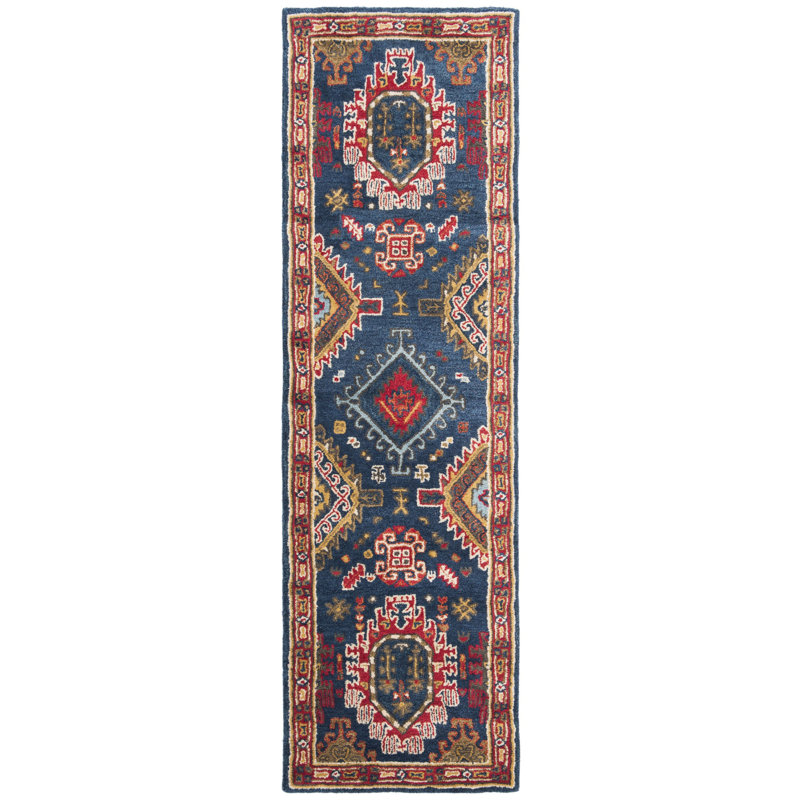 Donnal Hand Tufted Wool Oriental Rug, Runner 2'3" x 10'