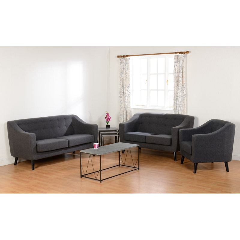 Rousseau 3 Seater Sofa, Grey