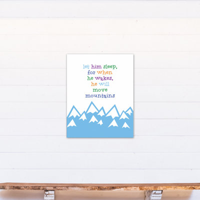 Laissez-le dormir s’entraîner à déplacer des montagnes art sur toile Maciejewski