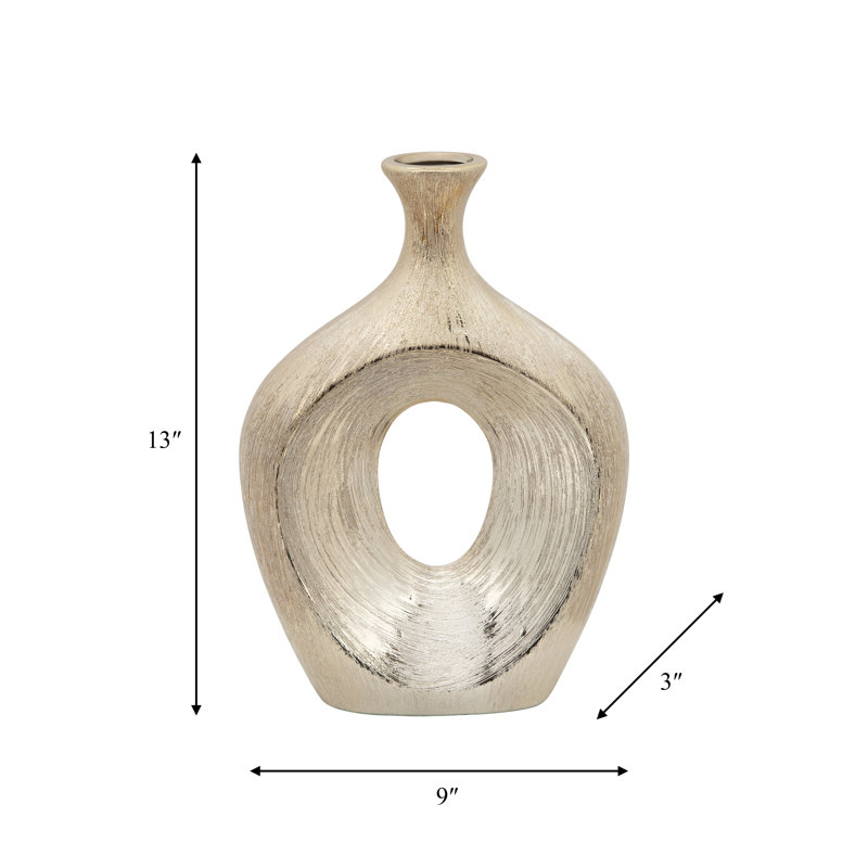 Modern Stoneware Ceramic Vase - Decorative Textured Accent with Sleek Design, Elegant Home Decor Statement for Contemporary Interiors
