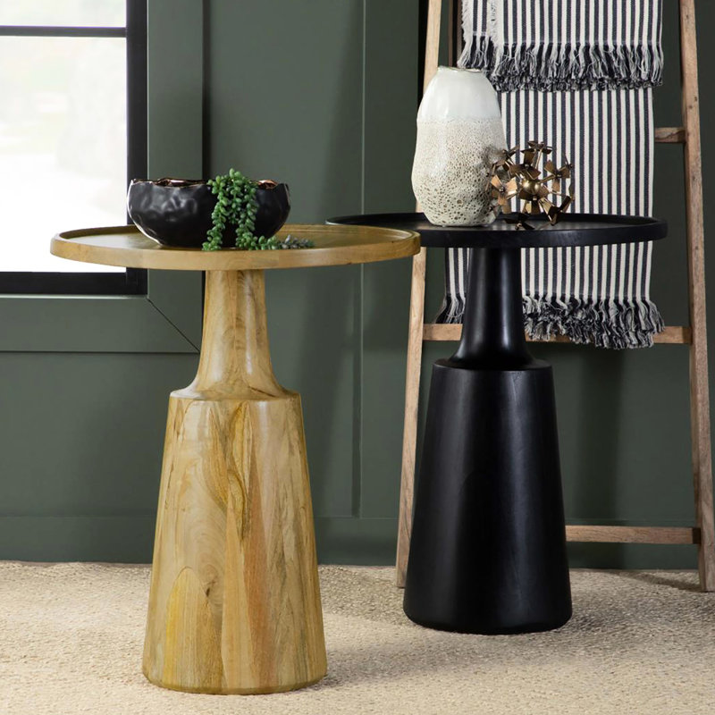 Table d'appoint en bois Mango, Brun