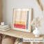 Abstrait palette de couleurs rouge, reproduction d'art moderne sans cadre Mid-Century-1176410045