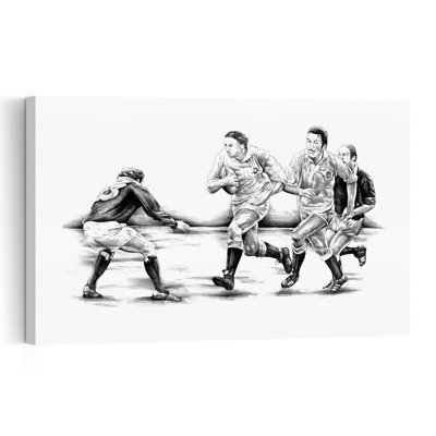Classic Rugby Match Retro Vintage Classic Wall Art Print