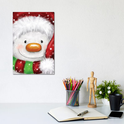 Snowman III by MAKIKO - Wrapped Canvas Print