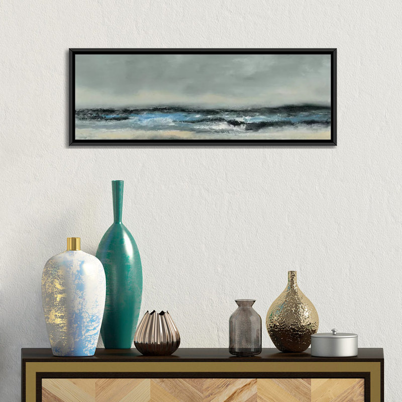 « horizon view iii », reproduction d’art sur toile, H 12 po x l 36 po x P 1,5 po, Toile avec cadre noir