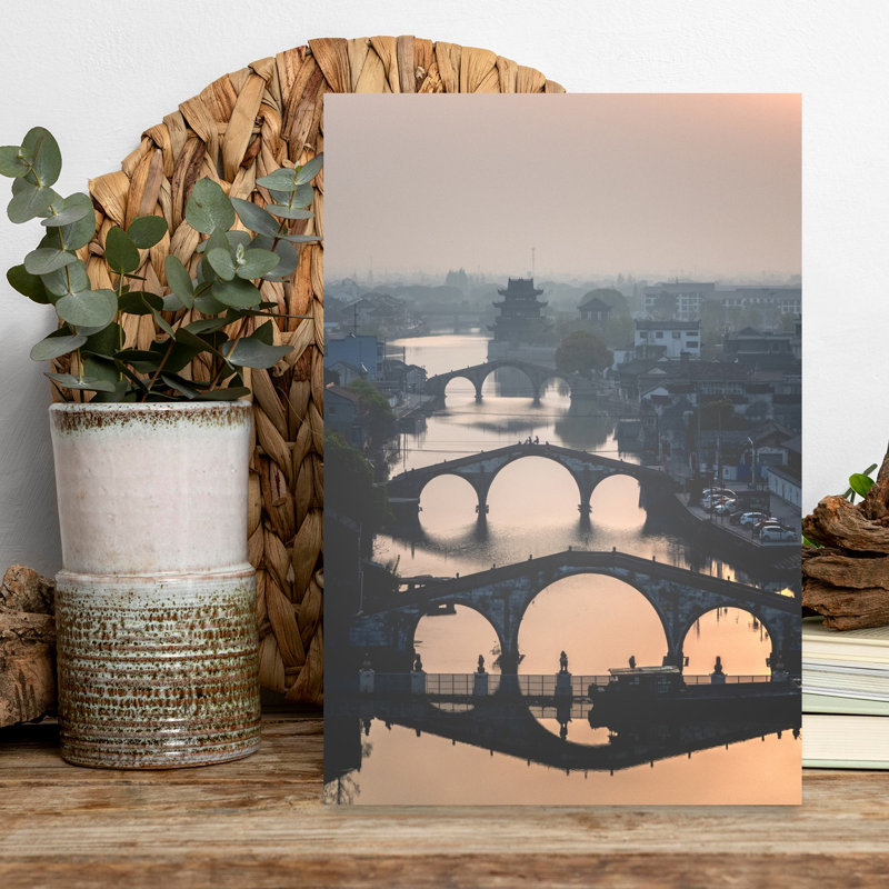 «The Bridge Of Dream Water Town», art mural, H 18 po x l 12 po