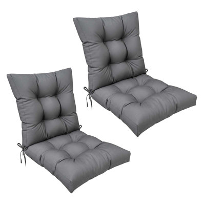 Patio Seat & Back Cushions, 42"×24" Tufted Water-Resistant Outdoor Cushion For Rocking, Dining Chairs by Bay Isle Home