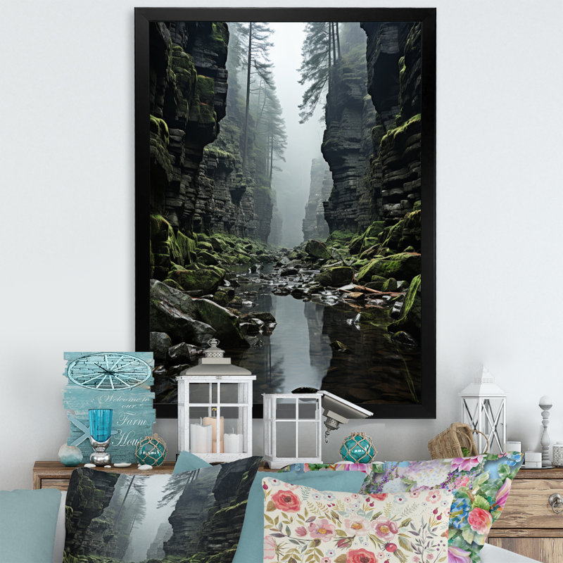 Canyon Photo Silent Majesty IV - reproduction, H 20 po x l 12 po x P 1 po, Cadre photo noir