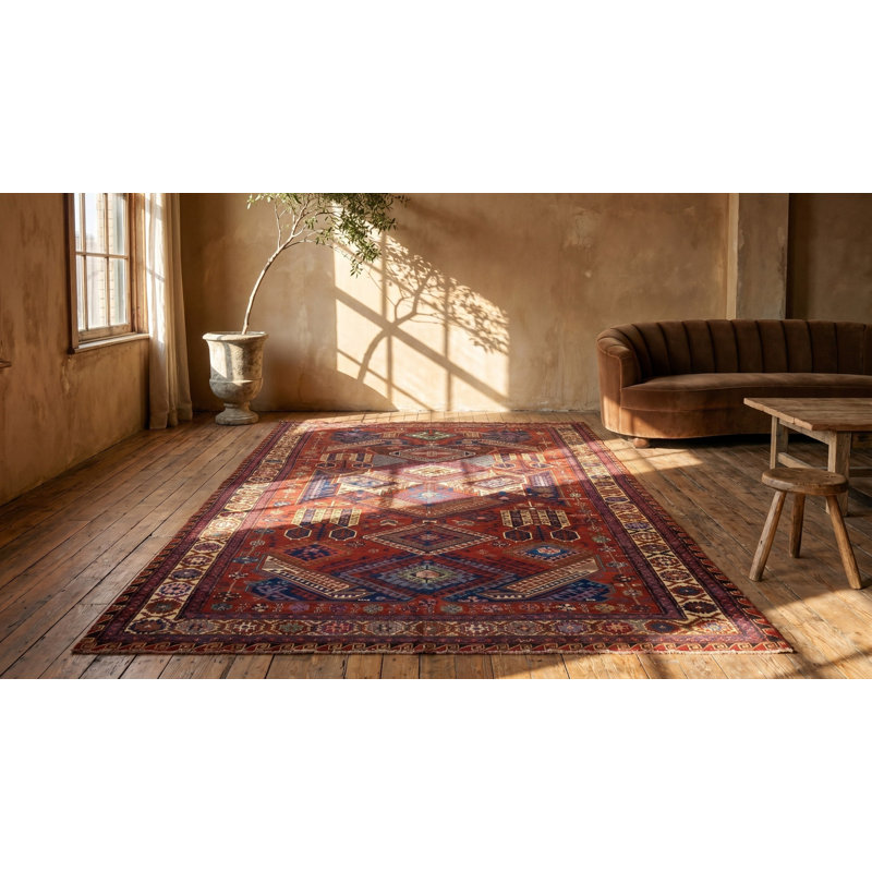 Tapis soumak à motif tribal géométrique de style tribal