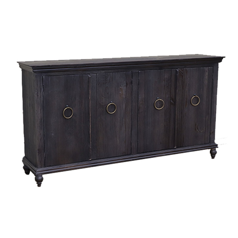 Aboubakry 73.5'' Solid Wood Sideboard, Charcoal