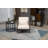 Mid Century Modern Accent Chair With Wood Frame, Upholstered Living Room Chairs With Waist Cushion, Reading Armchair For Bedroom Sunroom -White-788045297-797595631-797595627