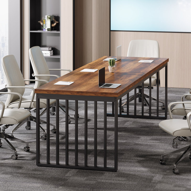 78.74 Inch Extra Long Conference Table (Chairs not included), Brown