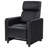Black Upholstered Push-Back Recliner Chair