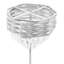 Support à fleurs géométrique moderne en cristal argenté de 24,8 po pour les fêtes d'anniversaire de mariage-125131036