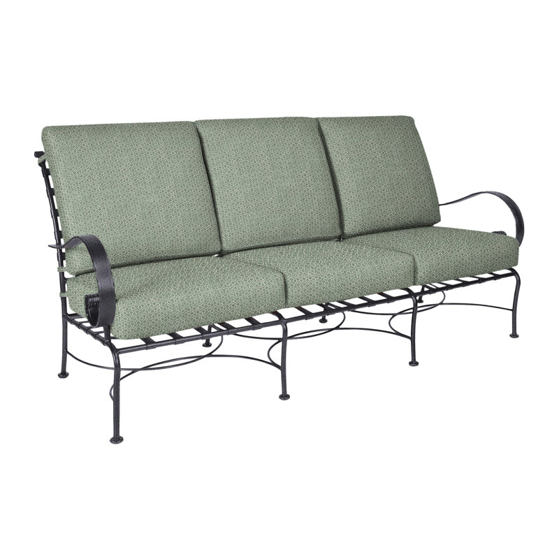 Classico Outdoor 3 - Seat Patio Sofa, Graphite, Alcazar Redwood