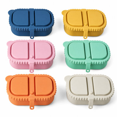 Boîte à repas réutilisable en silicone 6 pièces pour enfants et adultes