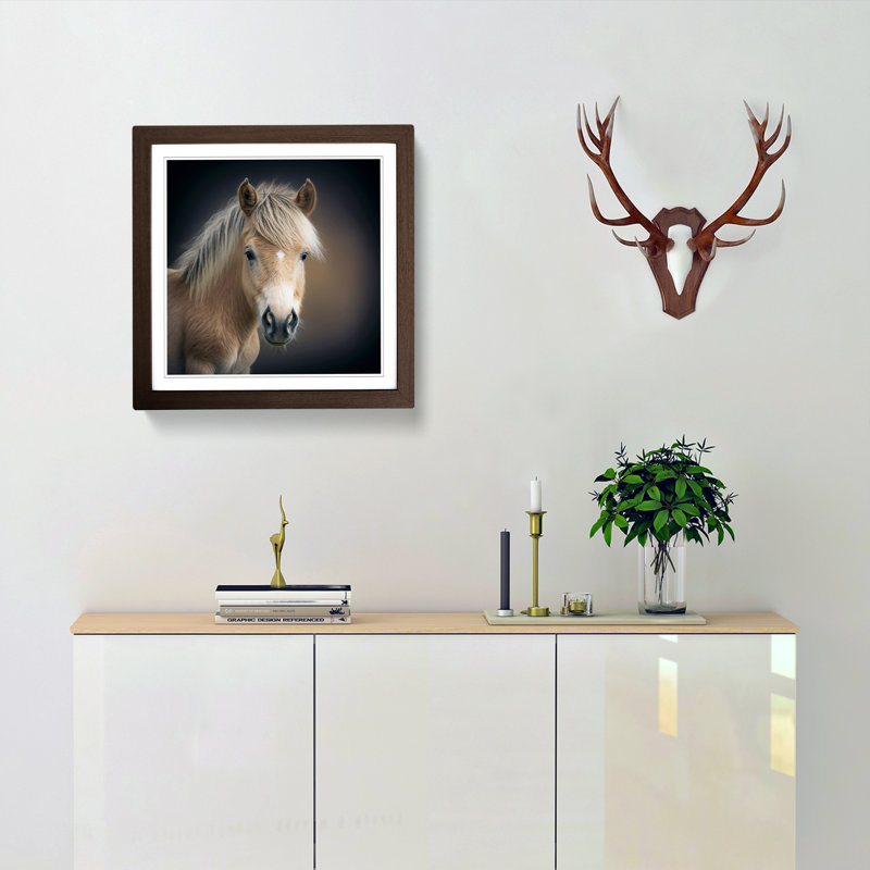 Pony No.1 - Framed Print, Walnut