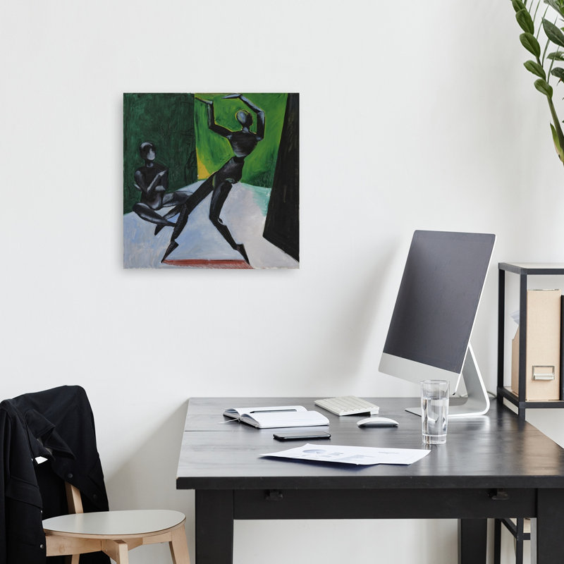La Danse noire, 1928. Estampe d'art mural contemporain expressionniste abstrait., H 18 po x l 18 po