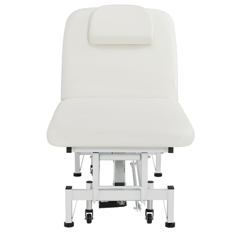 Power Adjustable Reclining Tattoo Spa Massage Chair with Electric Height Adjustable, Black