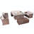Red Barrel Studio® Sofa set of 1503 and 1106r table in brown 6-Piece Wicker Patio Conversation Set with Cushions