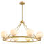 Lustre en forme de boule de verre rayé beige doré 47,2 po à intensité variable (ampoule non incluse)-132485971-132485972