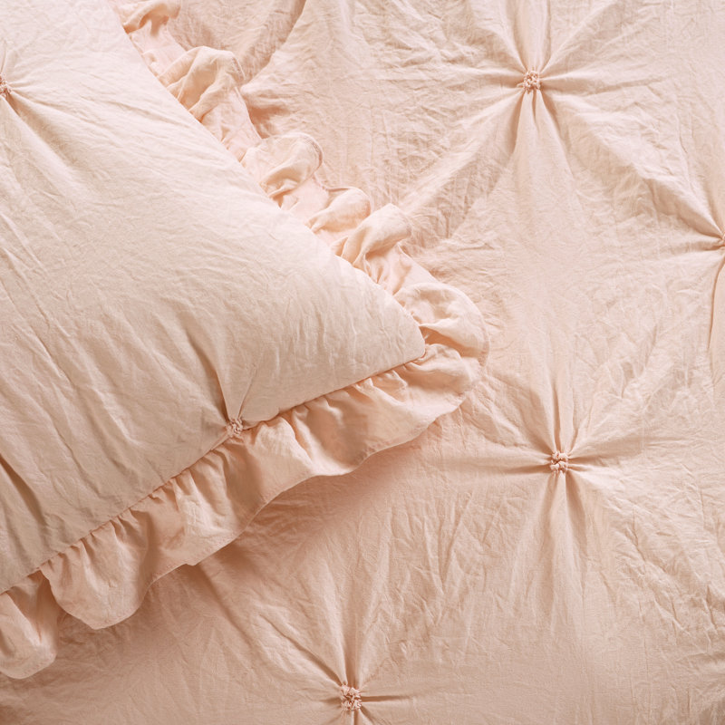 Ivory Queen Microfiber Ruffle Skirt Bedspread & Sham Set