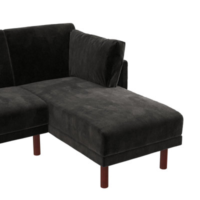 Auryon Small Double 204.5cm Velvet Futon Sofa